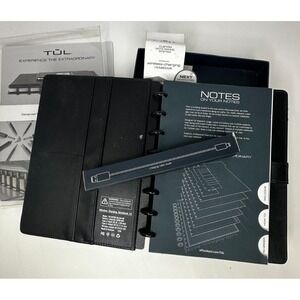 TUL Wireless Charging Notebook LED Lights Junior legal Binder Black open box